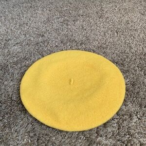 Biltmore for Madewell Wool Beret Hat Mustard Yellow